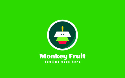 Monkey Fruit Logo  Design Template