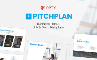 PitchPlan - Business Plan &amp;amp; Pitch Deck Szablon PowerPoint