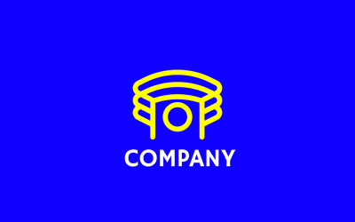 Szablon projektu Logo streszczenie linii