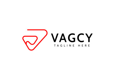 V Line - nowoczesny szablon projektu logo