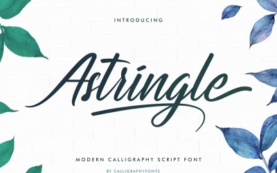 Astringle moderne kalligrafie lettertypen