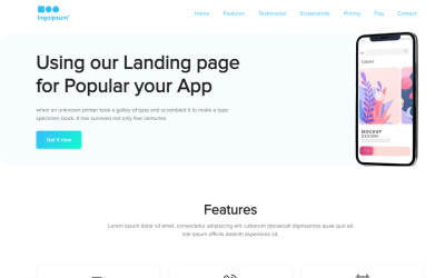 GrocLand - Modello di pagina di destinazione HTML moderno gratuito per app e Office