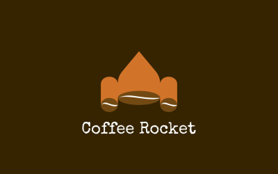 Kahve Roket Logo Tasarım Şablonu