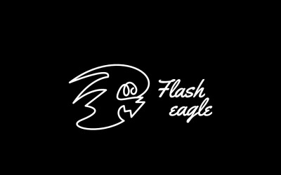 Modelo de design de logotipo Flash Eagle