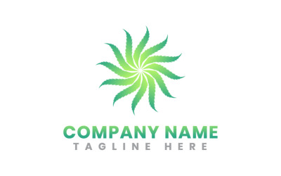 Modern Hemp Idea Business Logo Template