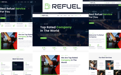 Reabastecer - Modelo de site HTML5 de bomba de gasolina e posto de gasolina