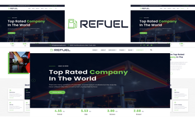 Reabastecer - Modelo de site HTML5 de bomba de gasolina e posto de gasolina