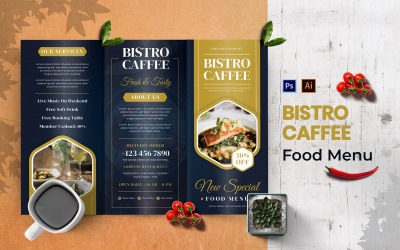 Bistro Caffee Food Menu Print Template