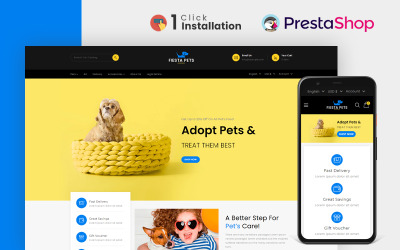 Fiesta Pet Store PrestaShop Teması
