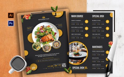 Main Course Food Menu Print Template