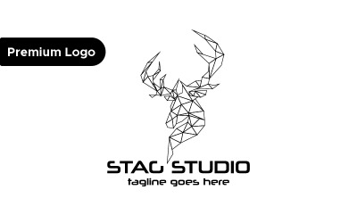 Шаблон логотипа студии оленя