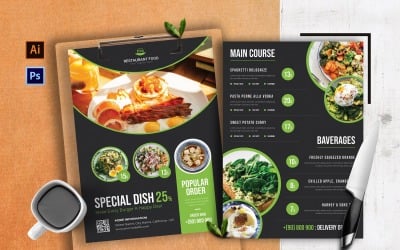 Special Dish Food Menu Print Template