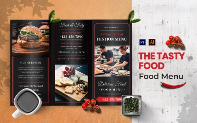 Tasty Food Menu Print Template
