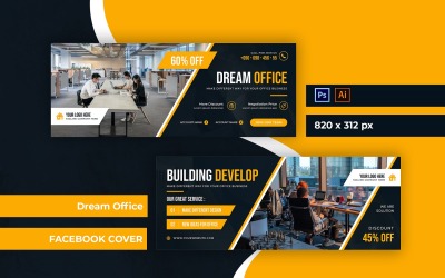 Dream Office Facebook Cover Mídia social