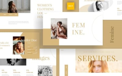 Féminin - Modèle de diapositives Google de style chic
