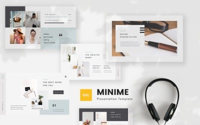 Minime - Modèle minimal de diapositives Google