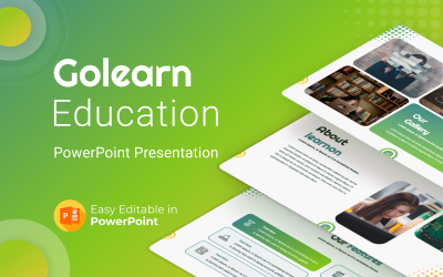 Modello di presentazione PowerPoint di Golearn Education