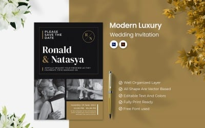 Modern Luxury Wedding Invitation