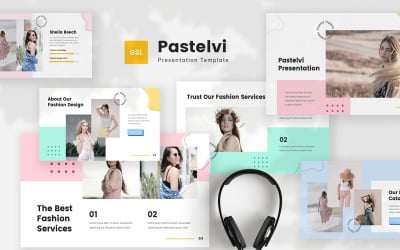 Pastelvi - modelo do Google Slides para moda em estilo pastel