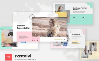 Pastelvi - Pastellstil Mode PowerPoint-mallar