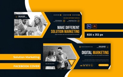 Solution Marketing Facebook Cover Social Media
