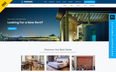 Darmowy Propary - Real Estate Photoshop Template