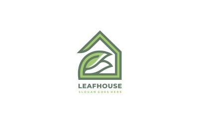 House Leaves Logo Template