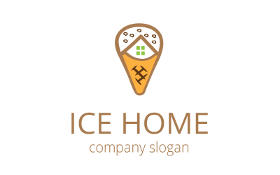 Ice Cream Home-logotyp tempat