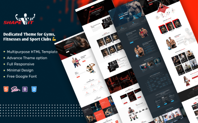 Modelo de site de ginástica e fitness | HTML5