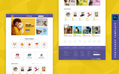 Petpup - eCommerce Photoshop PSD Template