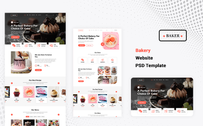 Bakery Website PSD Template