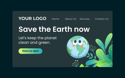 Global uppvärmning medvetenhet naturlig vektorillustration