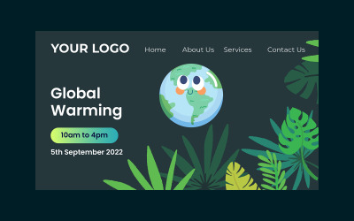 Global uppvärmning naturlig modern vektorillustration