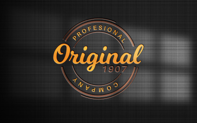 Logo auf schwarzem Papier - Mockup Graphics Illustration