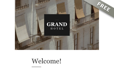 Grand - Modelo Gratuito de Boletim Informativo de Hotel de Luxo
