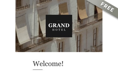 Grand - Ücretsiz Lüks Otel Bülteni Şablonu
