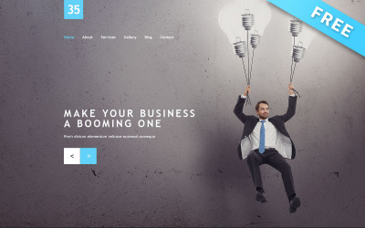 35 - Kostenlose Business-Muse-Vorlage mit Parallaxe