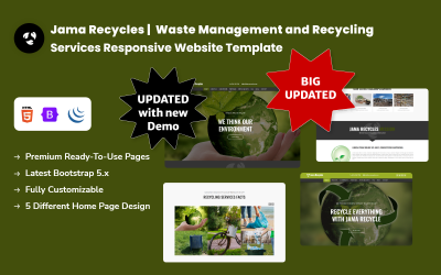 Jama recicla | Modelo de site responsivo de serviços de reciclagem e gerenciamento de resíduos