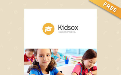 Kidsox - бесплатный шаблон информационного бюллетеня начальной школы