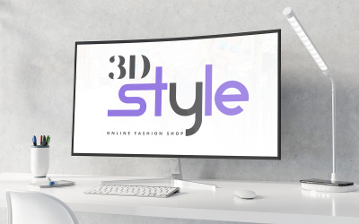 Plantilla de logotipo de moda de estilo 3D