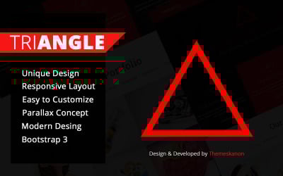 Plantilla HTML triangular de una sola página