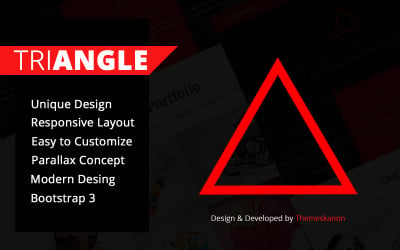 三角形单页HTML模板