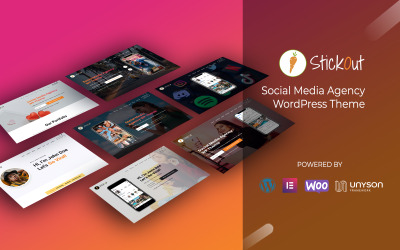 StickOut WordPress Theme - тема для агентства по управлению социальными сетями