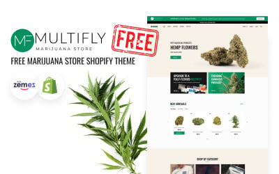 Безкоштовний магазин медичної марихуани Multifly Shopify тема