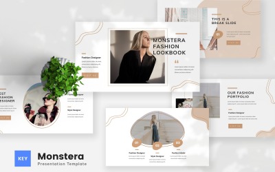 Monstera - Fashion Lookbook Keynote Şablonu