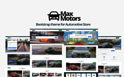 MaxMotors - Bootstrap webbplats mall för Automotive Store