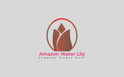 Modelo de logotipo de lírio d&amp;#39;água da Amazon