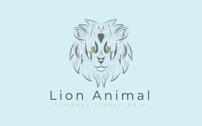 Nouveau modèle de logo animal Royal Lion