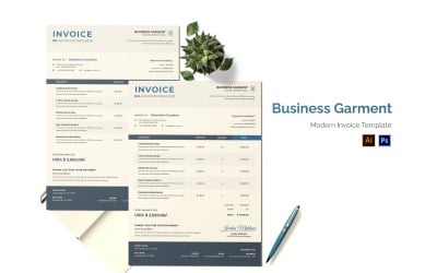 Business Garment Invoice Print Template