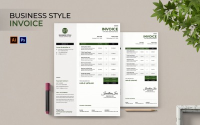Business Style Invoice Print Template